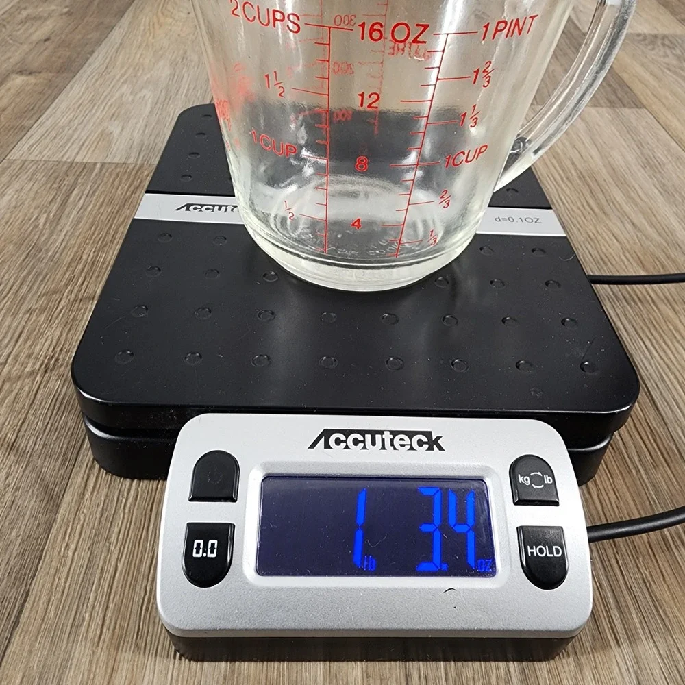 Vintage Fire-King 2 Cup Glass Measuring Cup #498 Red‎ Lettering Anchor Hocking